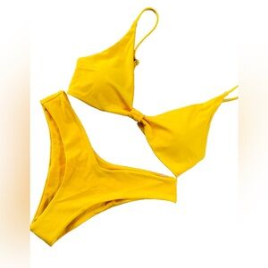 NWOT Zaful Yellow bikini - size 4